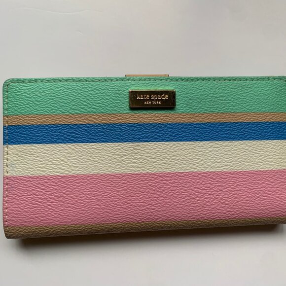 Kate Spade New York Rainbow Stripe Continental Wallet - Picture 1 of 10